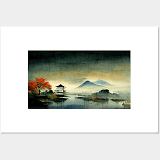 Japan landscape Posters and Art